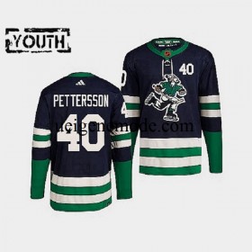 Kinder Vancouver Canucks Eishockey Trikot Elias Pettersson 40 Adidas 2022 Reverse Retro Marine Authentic
